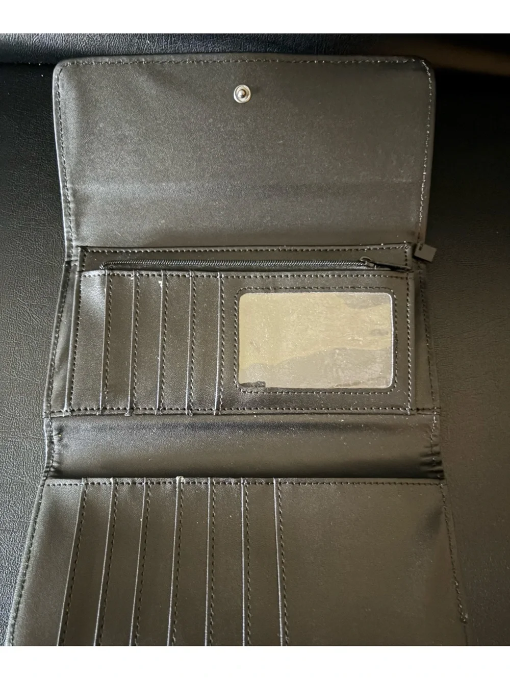 🆕 Ed Hardy White Embossed Skull Wallet with Black Stud Accents